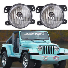 4 Inch Clear Lens Fog Lights Fit Jeep Wrangler Jk Dodge Charger Cherokee Pair