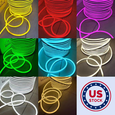 110v 50ft Flexible Led Neon Rope Strip Light Waterproof For Party Home Bar Decor