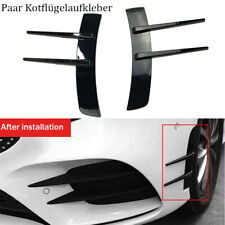 2x Gloss Black Car Exterior Side Fender Vent Air Wing Cover Trim Accessories