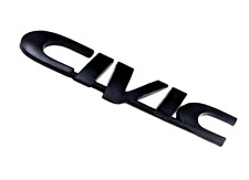 Black Civic Emblem Badge Decal Sticker Trunk Honda Jdm Tuner 96-00 6th