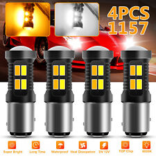 4x Dual Color Whiteamber 1157 Led Drl Switchback Turn Signal Parking Light Bulb