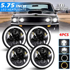 4pcs For Ford Mustang 1969 5.75 5-34 Round Led Headlights Hi-lo Beam Upgrade