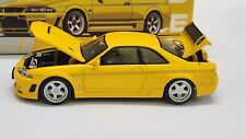 164 Pop Race Nissan Skyline Gt-r R33 Nismo 400r Prototype Yellow Diecast