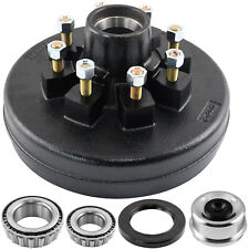 12x2 Trailer Brake Hub Drum Kit 8 On 6.5 Bc For 7000 Lbs Axle With 8 X 12