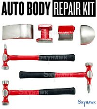 7 Pc Hand Car Auto Body Work Hammer And Dolly Fender Tool Dent Repair Set Kit