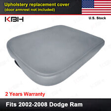 Fits 2002-2008 Dodge Ram 1500 2500 3500 Console Lid Armrest Cover Leather Gray