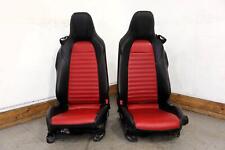 17-19 Fiat 124 Spider Pair Lhrh Oem Leather Bucket Seats Set Nerorosso Red
