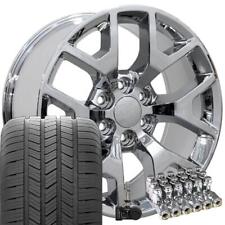 Chrome 5656 20 Inch Rims Goodyear Tires Tpms Lugs Set Fit Cadillac Gmc Chevy