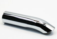 Exhaust Tip 2.50 Inch Dia 9.00 In Long 2.25 Inlet Turn Down Chrome Wesdon Exhaus