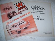 1972 Weber Catalog And Price List- 4 Pics-- 11 Pages