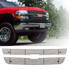 Polished Billet Grille Grill Fits 2001-2002 Chevy Silverado 35002500hd 01 02