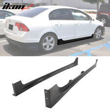 Fits 06-11 Honda Civic Sedan Mugen Rr Style Side Skirts Extension In Pair Pp 2pc