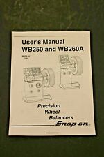 Snap On Wb250 Wb260a Precision Wheel Balancer Users Manual Tire