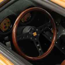 Momo Indy Heritage Mahogany Wood 360mm Steering Wheel - Black Spokes