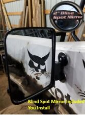 2 Magnetic Mirrors Skid Steer Tractor Bobcat John Deere Plus Blind Spot Mirrors