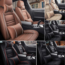 Full Set 5-seats Car Seat Covers Luxury Universal Pu Leather Front Rear Cushion