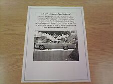 1967 Lincoln Continental Factory Costdealer Sticker Prices For Car Options 