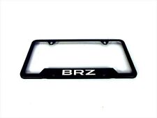 Subaru Brz License Plate Frame Matte Black Stainless Steel With Brz Logo Oem New
