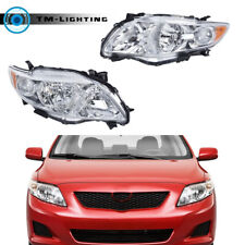 Leftright Headlights For Toyota Corolla 2009-2010 Headlamps Halogen Chrome