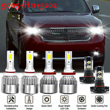For 2011-2013 Dodge Durango - 6x Combo Led Headlight Fog Light Bulbs Kit 6000k