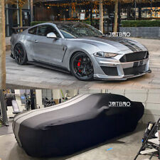 For Ford Mustang Shelby Gt500 Indoor Satin Stretch Full Car Cover Grey Line Bag
