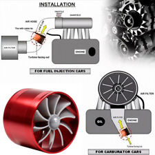 Us Car Turbonator Air Intake Single Fan Turbine Gas Saver Fuel Turbo 2.5-2.9