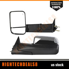 Chrome Tow Mirrors For 98-01 Dodge Ram 150025003500 Power Heated Wturn Signal