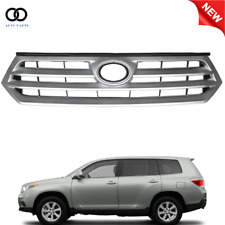 Silver Front Bumper Grille Replacement Grill For 2011-2013 Toyota Highlander Se
