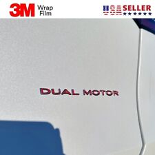 Tesla Model S X Y 3 Dual Motor Emblem Badge Logo 3m Sticker Decal Overlay