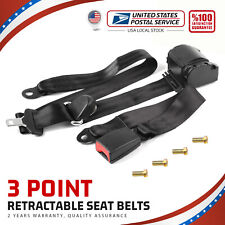1 Set Universal New Adjustable Extension Belt Car Safety Belt Buckle Ends Black
