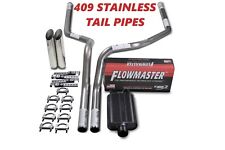 15-18 Chevy Gmc 1500 Stainless 2.5 Dual Exhaust Flowmaster Super 44 Clamp Tips