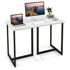 47 Modern Computer Desk W Metal Frame 2 Cable Management Holes Home Office