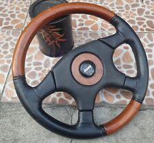 Momo Oem Olympic Wood Combination Leather Black Mal36 Steering Wheel Benz Bmw