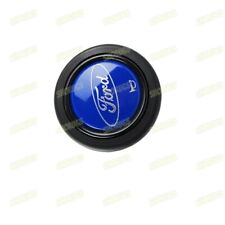 Horn Button Blue Black Fits All Ford Momo Raid Nrg Steering Wheel Sport New