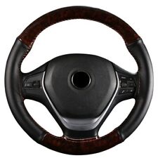 15in Leather Cover Protector For Car Steering Wheel Accessories Wneedle Thread
