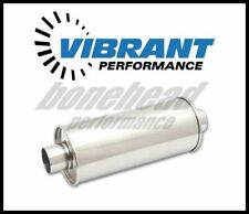 Vibrant Performance Universal Round Muffler 2.5 Inlet Outlet
