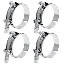 4 Pack 2 Inch T-bolt Hose Clamp Working Range 56-64mm Stainless Steel Hose Cl...
