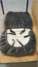 Universal Low Back Bucket Sheepskin Seat Cover Silver Lt. Grey Color
