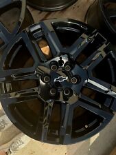 20x9 Chevrolet Silverado 1500 Oem Wheels Gloss Black With Tires Set Of 4
