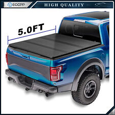 Eccpp 5ft Hard 3-fold Truck Bed Tonneau Cover Fits Nissan Frontier 2005-2018 Bed