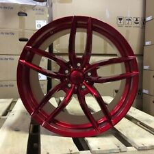 19 Red Voss Style Staggered Wheels Rims Fits 2015 Ford Mustang