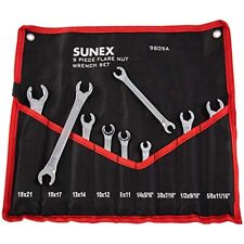 Sunex Sae Metric Flare Nut Wrench Set Fully Polished 12 - 916 9-piece
