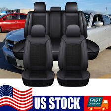 For Dodge Charger Challenger Leather Car Seat Covers Front Rear Full Set Cushion