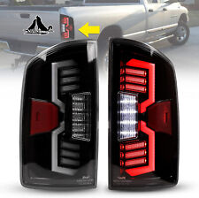 For 2002-2006 Dodge Ram 1500 Pickup Led Tail Lights Sequential Clear Rear Lamps