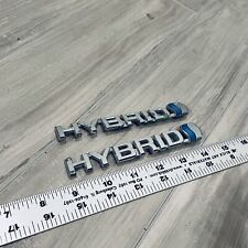 Toyota Hybrid Emblem Badge Chrome Pair 2 Pieces Nameplate Ornament Small