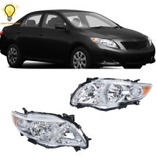 For Toyota Corolla 2009-2010 Chrome Rightleft Side Headlights Headlamps Pair