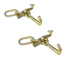 2 Pack Heavy Duty Tj Cluster Hook For Car Hauler Wrecker Towing Truck Chain Pair
