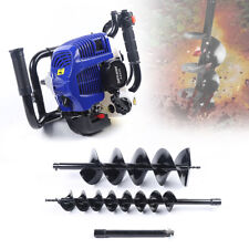 Engine Post Hole Digger Gas Powered Earth Auger Fence Ground Drill2 Drill Bits