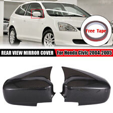 For Honda Civic 2004-2005 Carbon Fiber Ox Horn Side Rear View Mirror Cover Trims