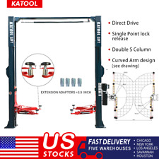 Two Post Lift 11000lbs Direct Drive Single Point Lock Release Curved Arm 2-post